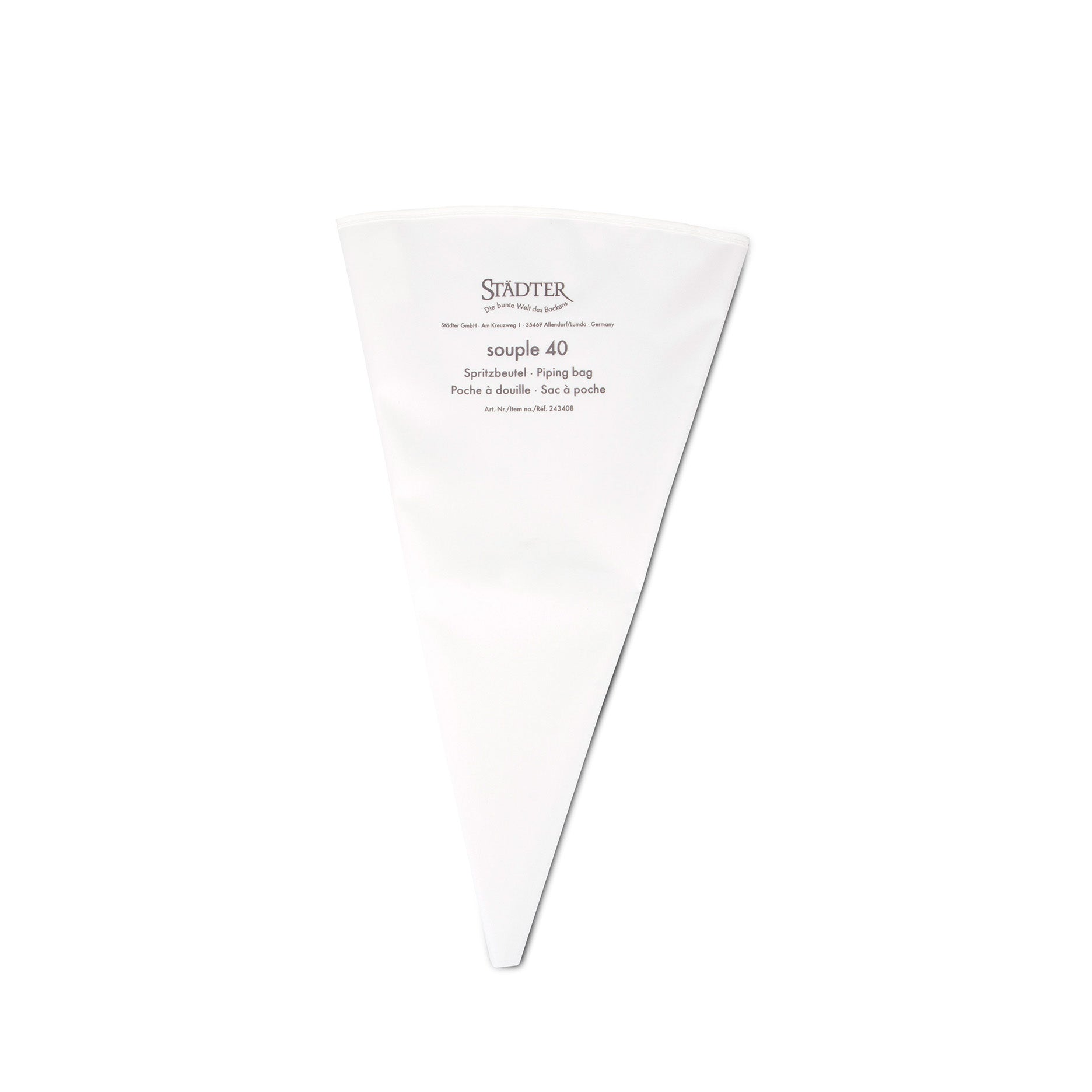 Professionel sprøjtepose 40 cm hvid