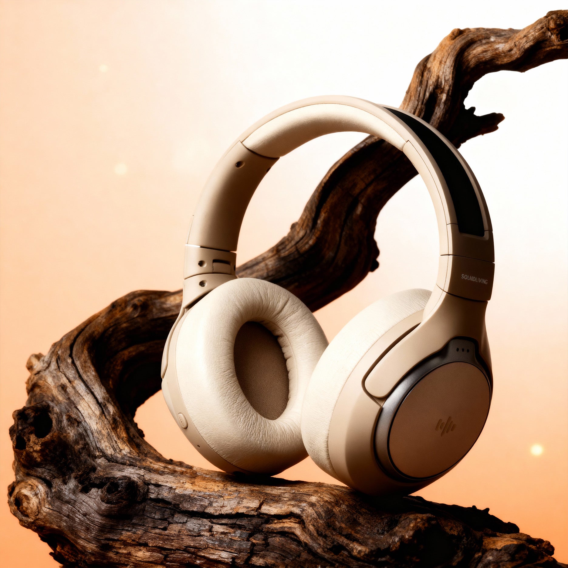 Solar høretelefoner over-ear beige