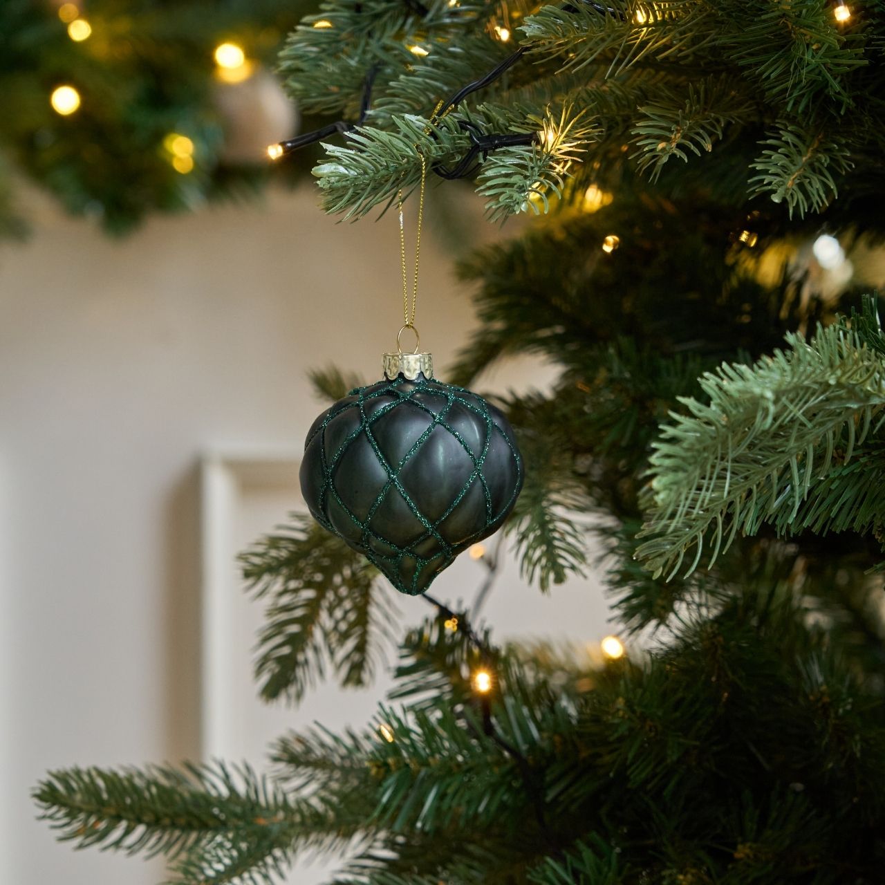 Julekugle m. spids 4 stk.