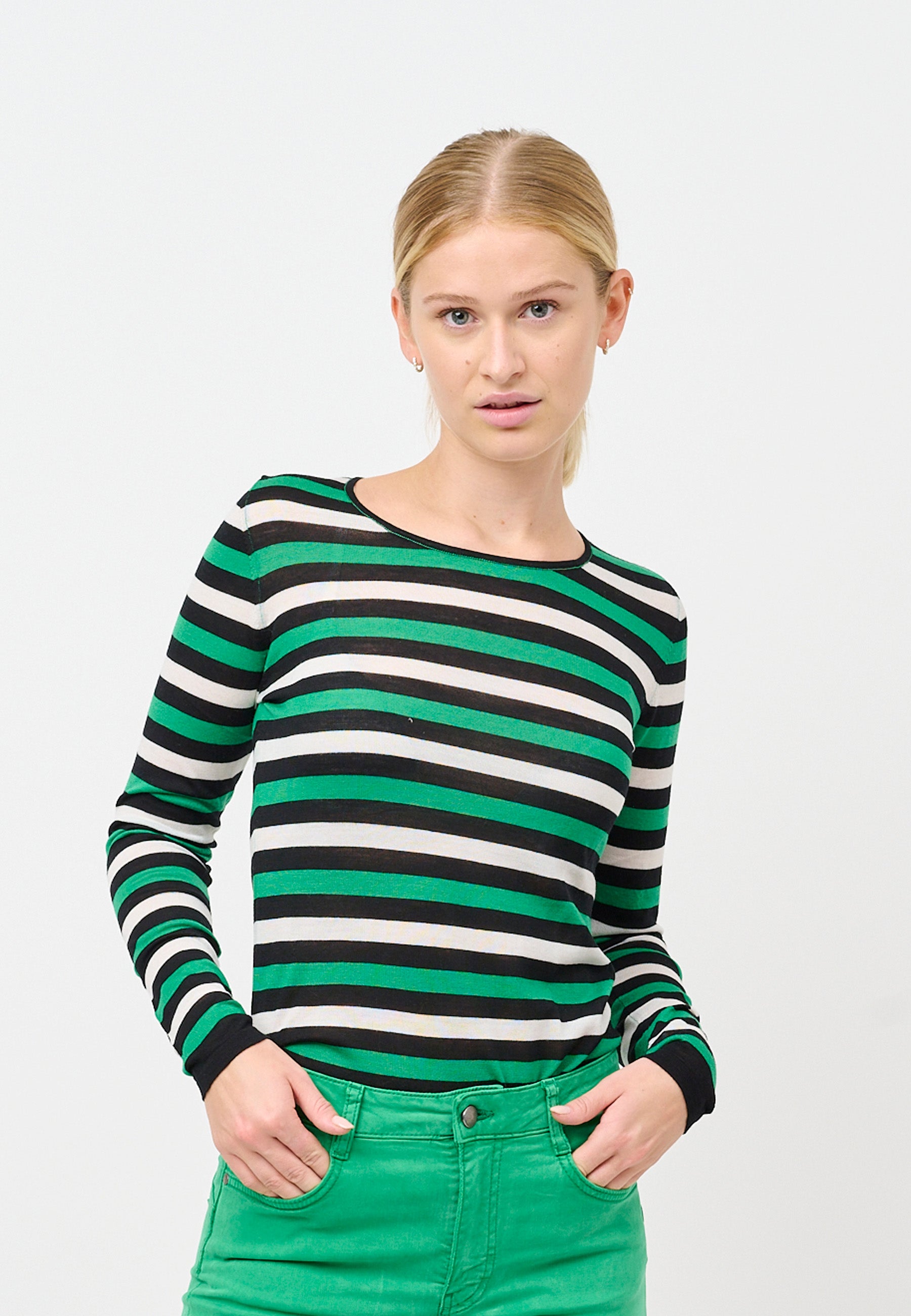 CRIndie Stripe merino bluse
