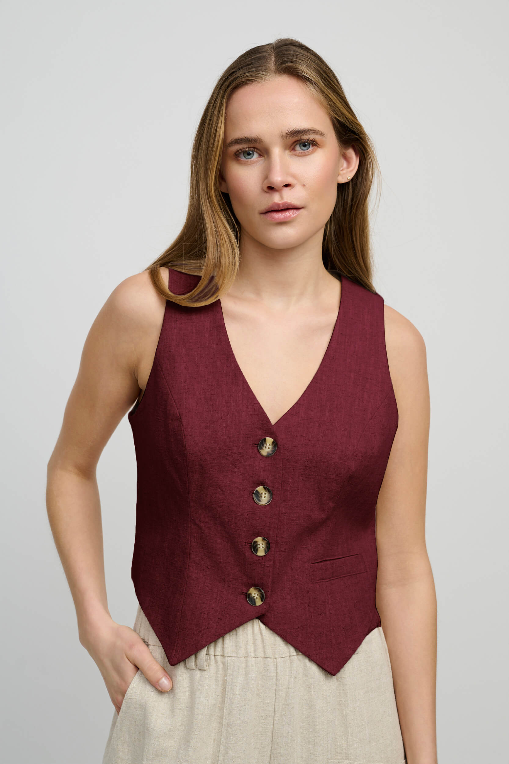 CRAshley Hør Vest