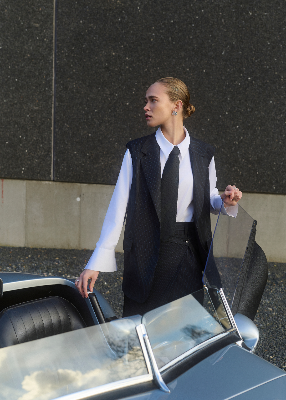 CRAzanda Nålestribet Vest