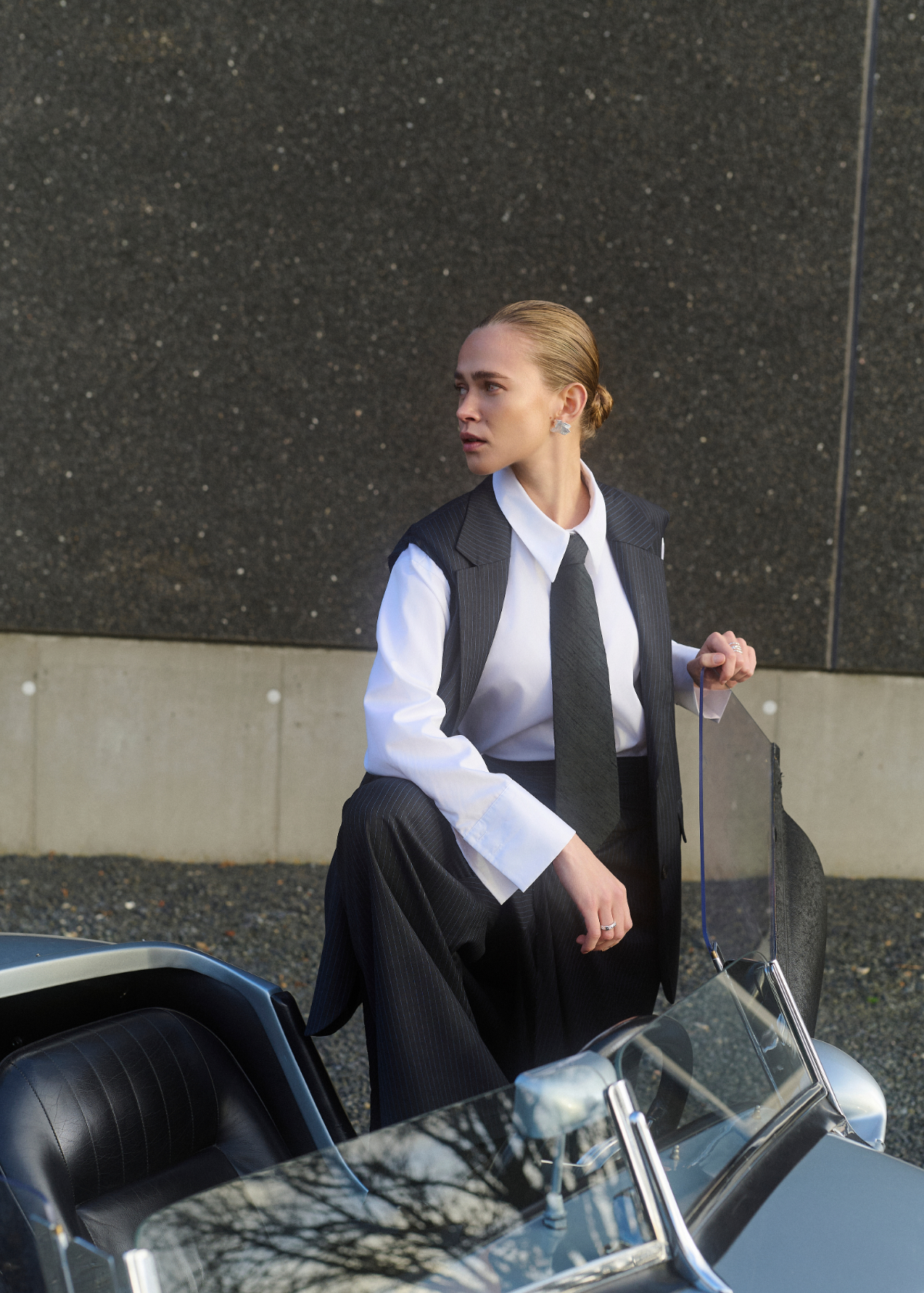 CRAzanda Nålestribet Vest