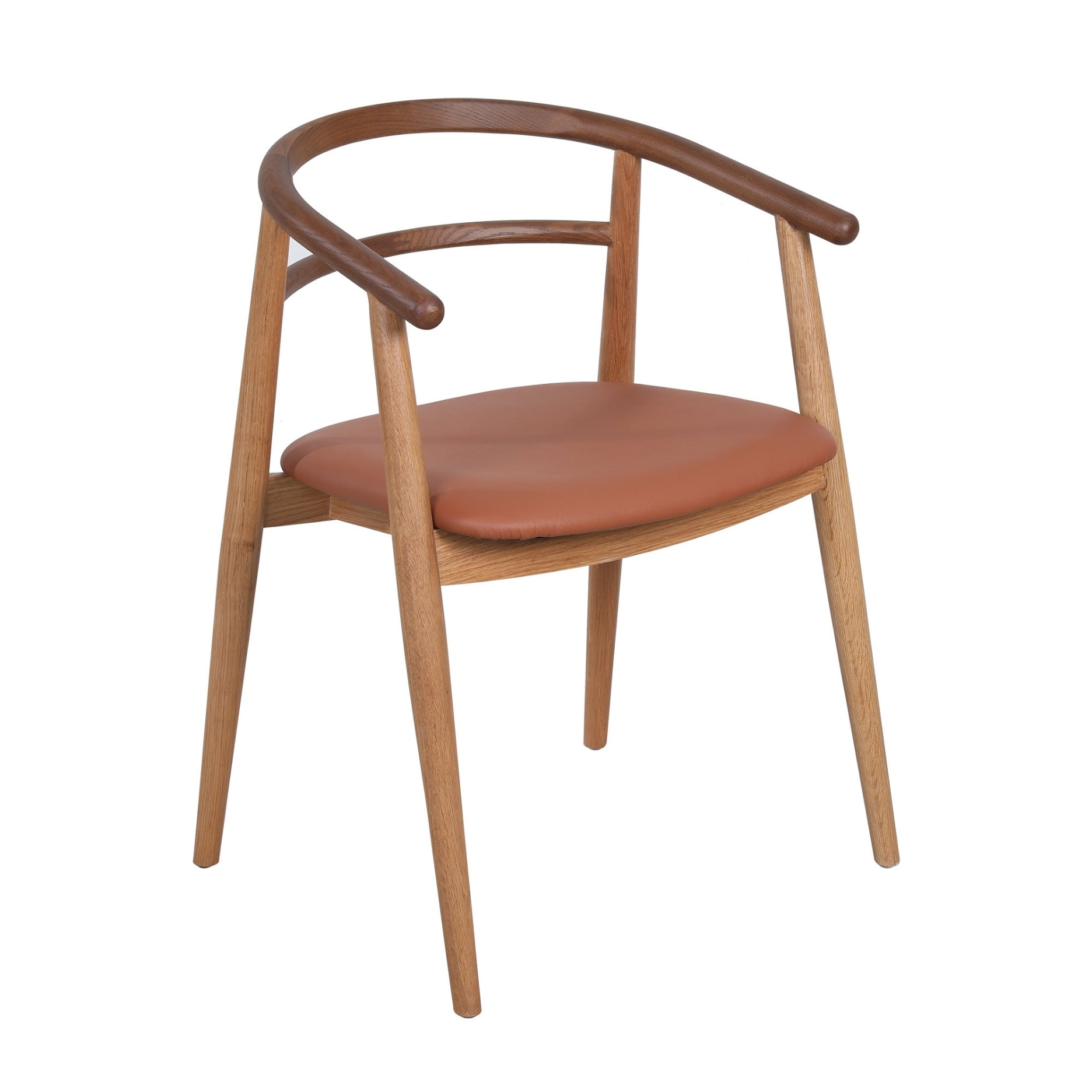 Søndervig, massiv eg - lædersæde