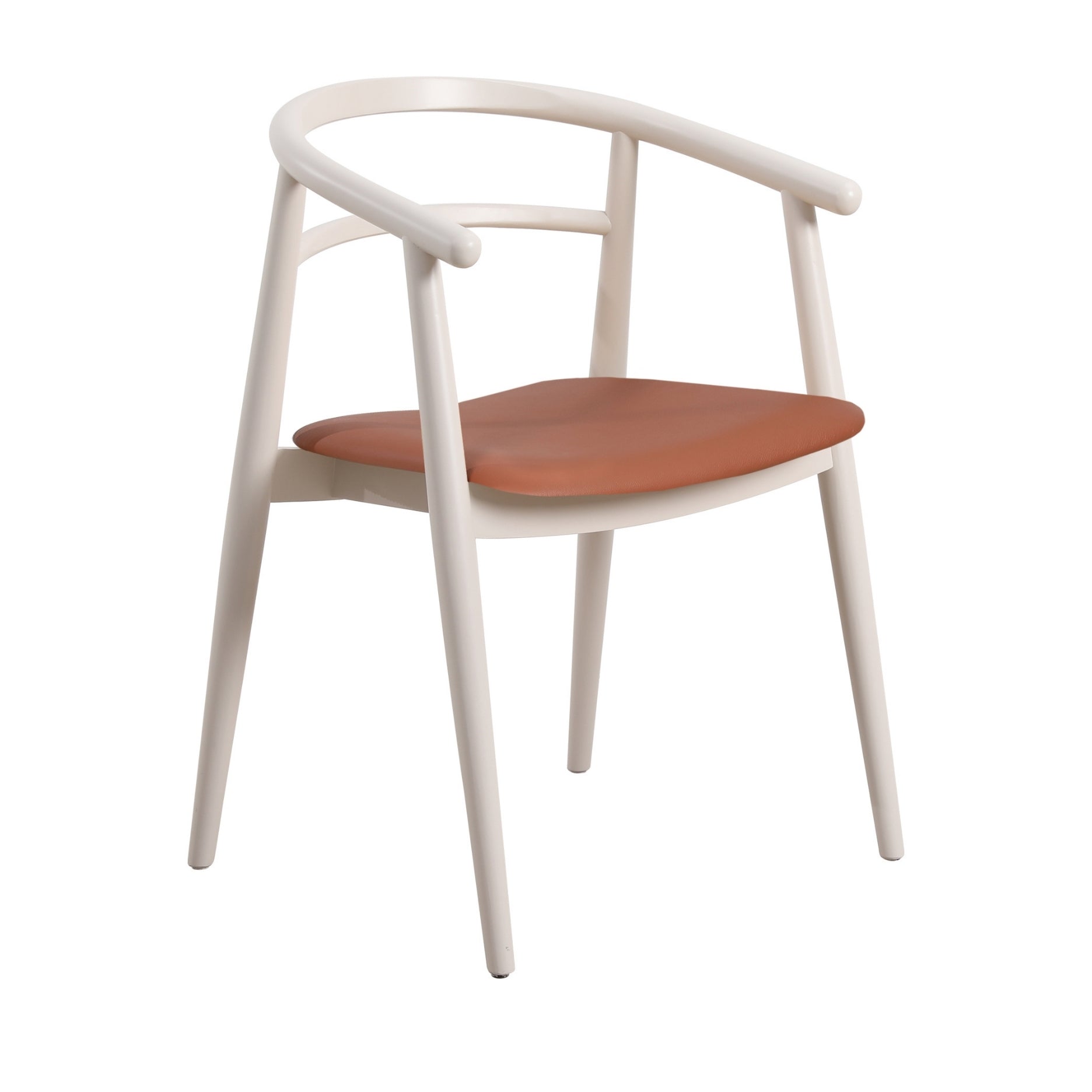 Søndervig, off-white bøg - lædersæde