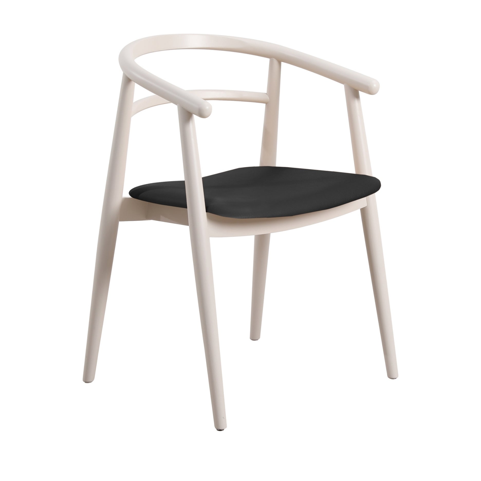 Søndervig, off-white bøg - lædersæde