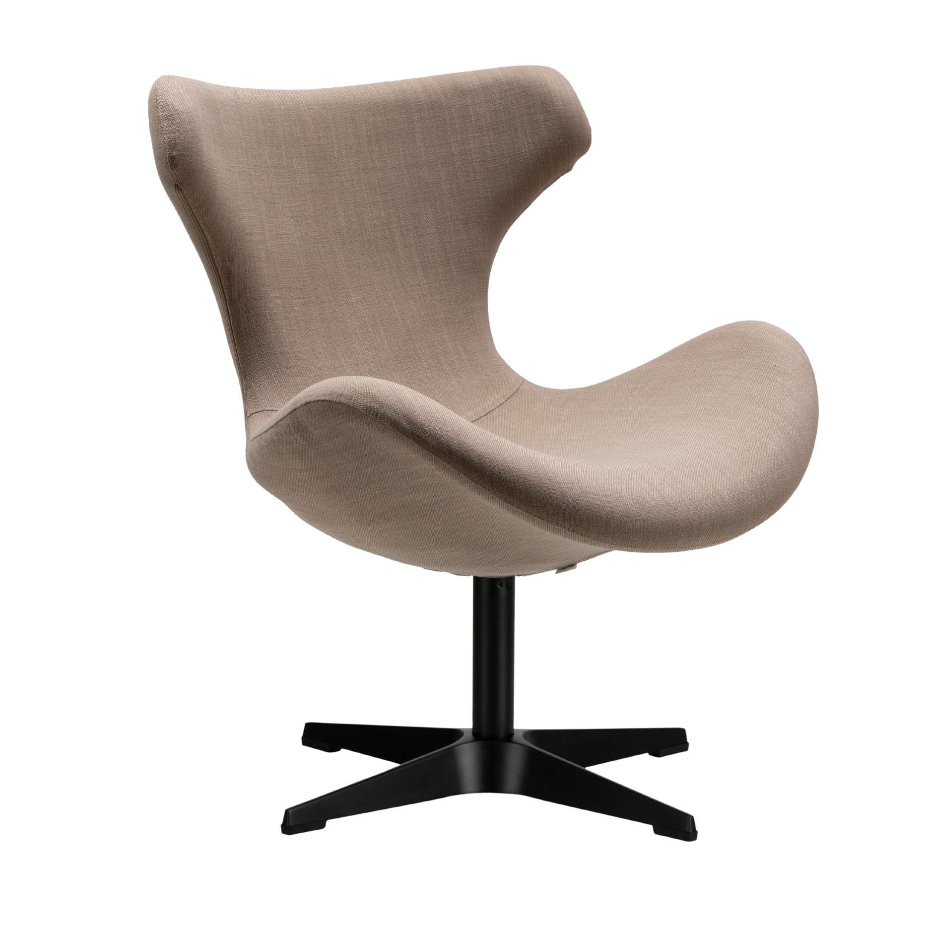 Kato loungestol stof m. sort drejesokkel