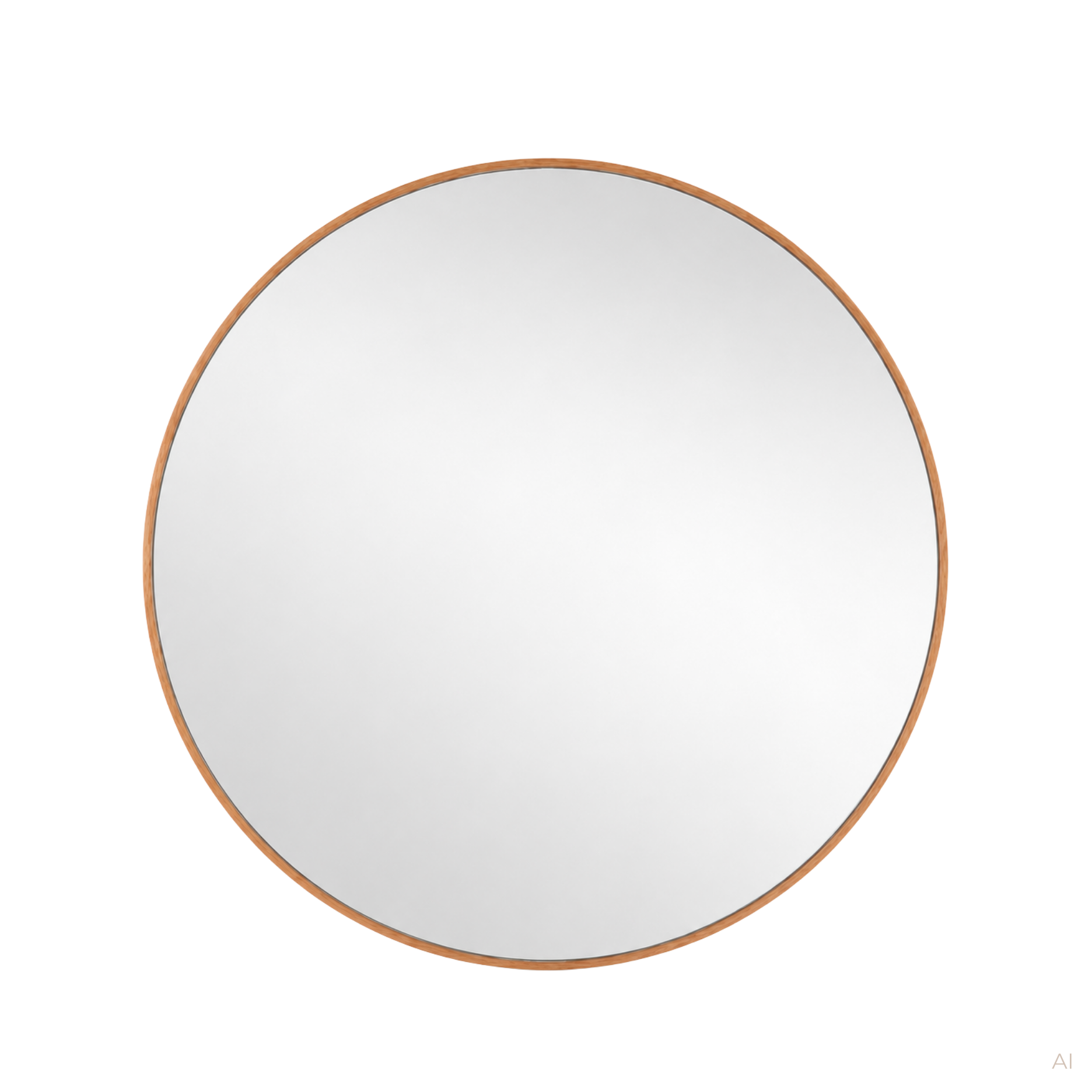 Moon spejl i eg - Ø60 cm