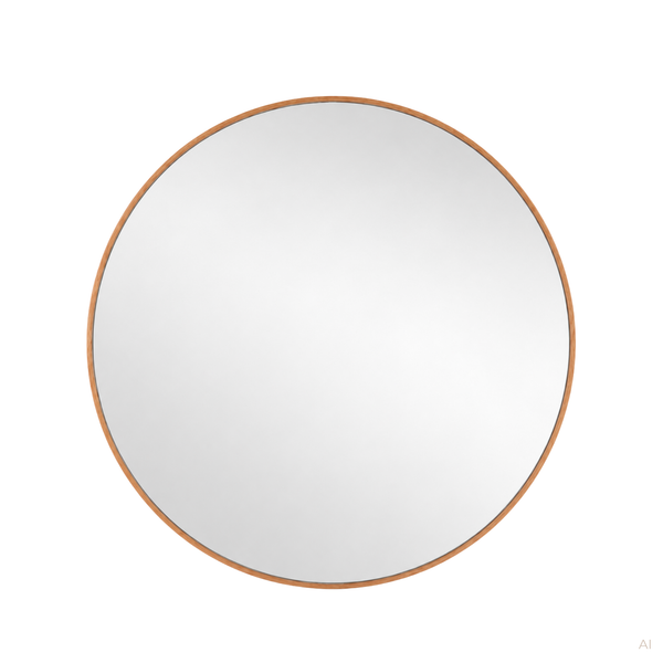 Moon spejl i eg - Ø60 cm