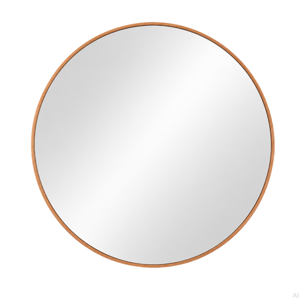 Moon spejl i eg - Ø80 cm