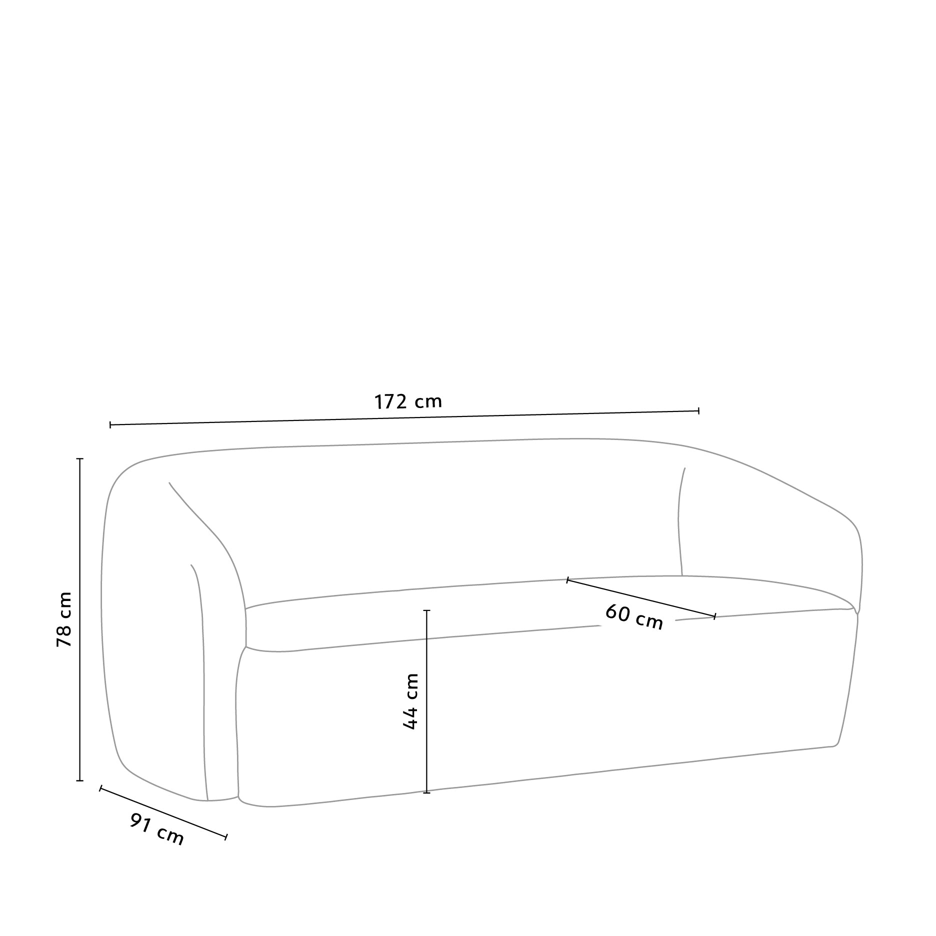 Brisbane sofa L170 cm
