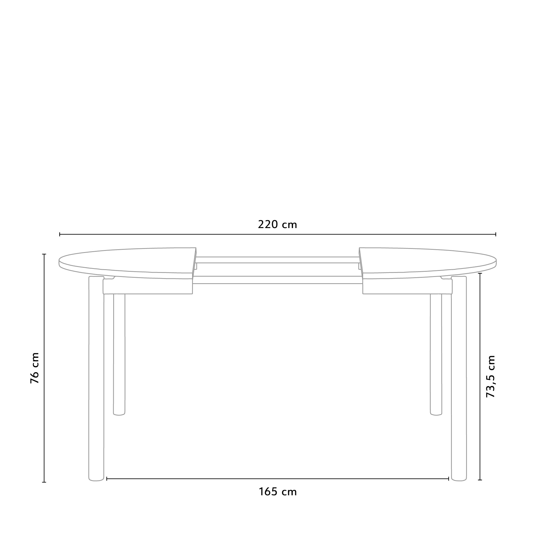 Colo udtræksspisebord (Ø120 cm)