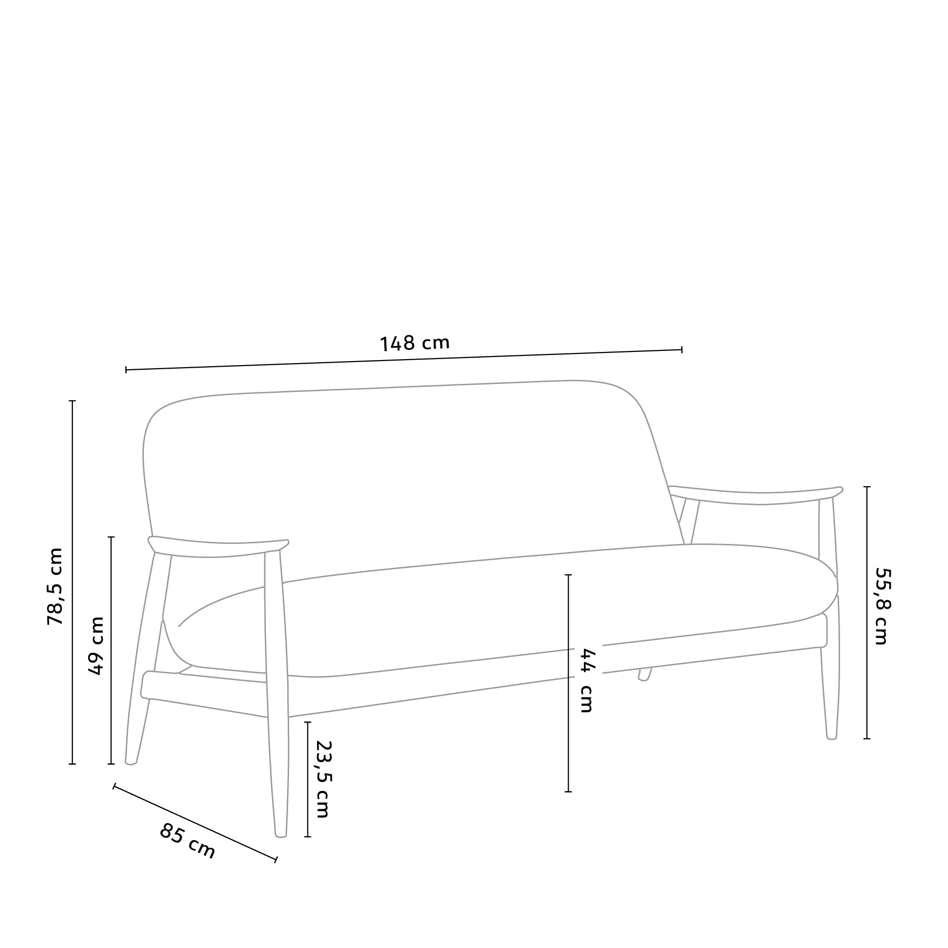 Korobi 2 pers. sofa