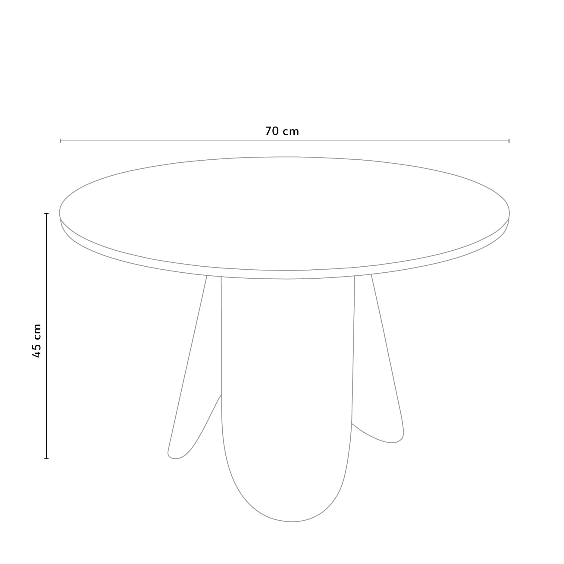 Sprout sofabord Ø70 cm