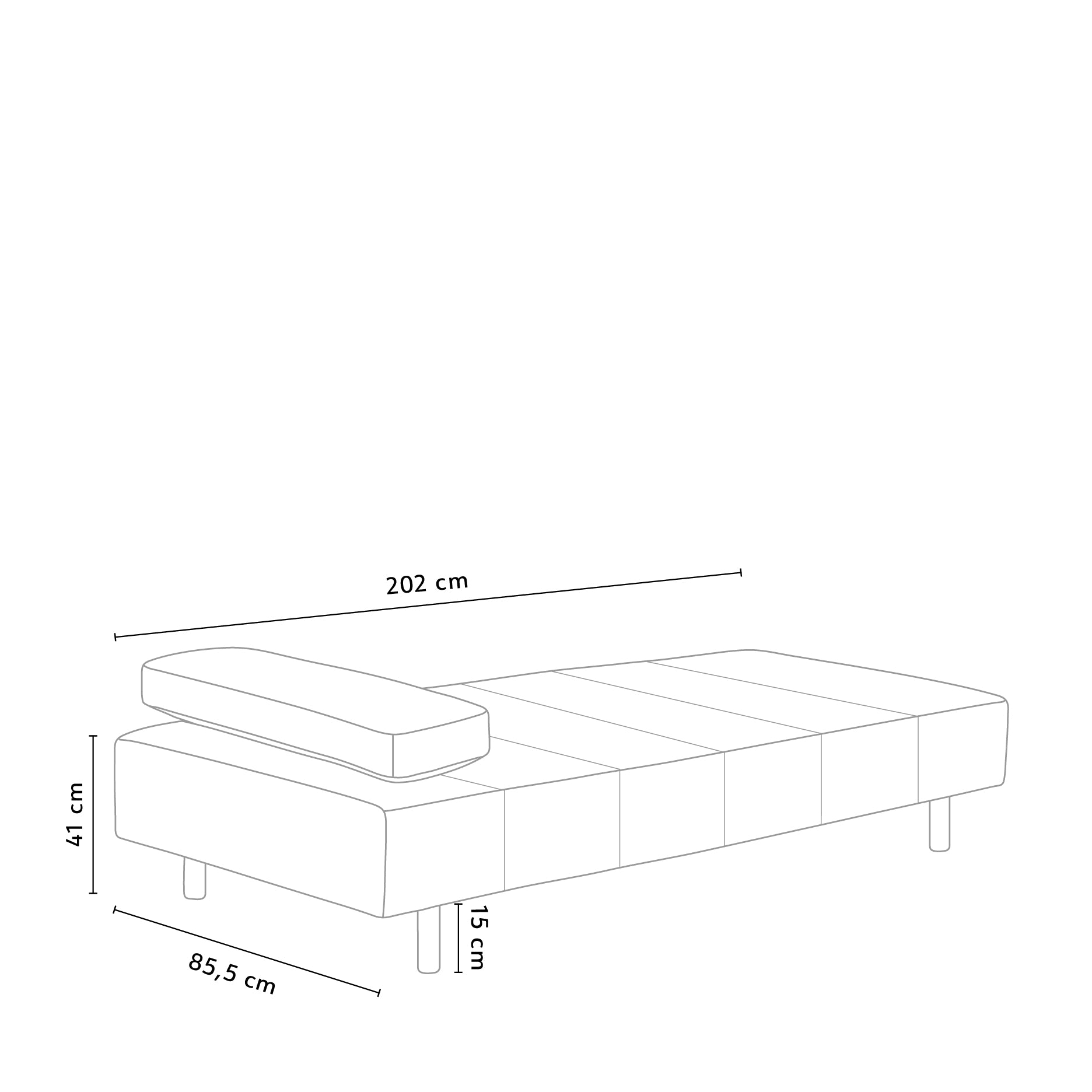 Stapleton II daybed m. egetræsben