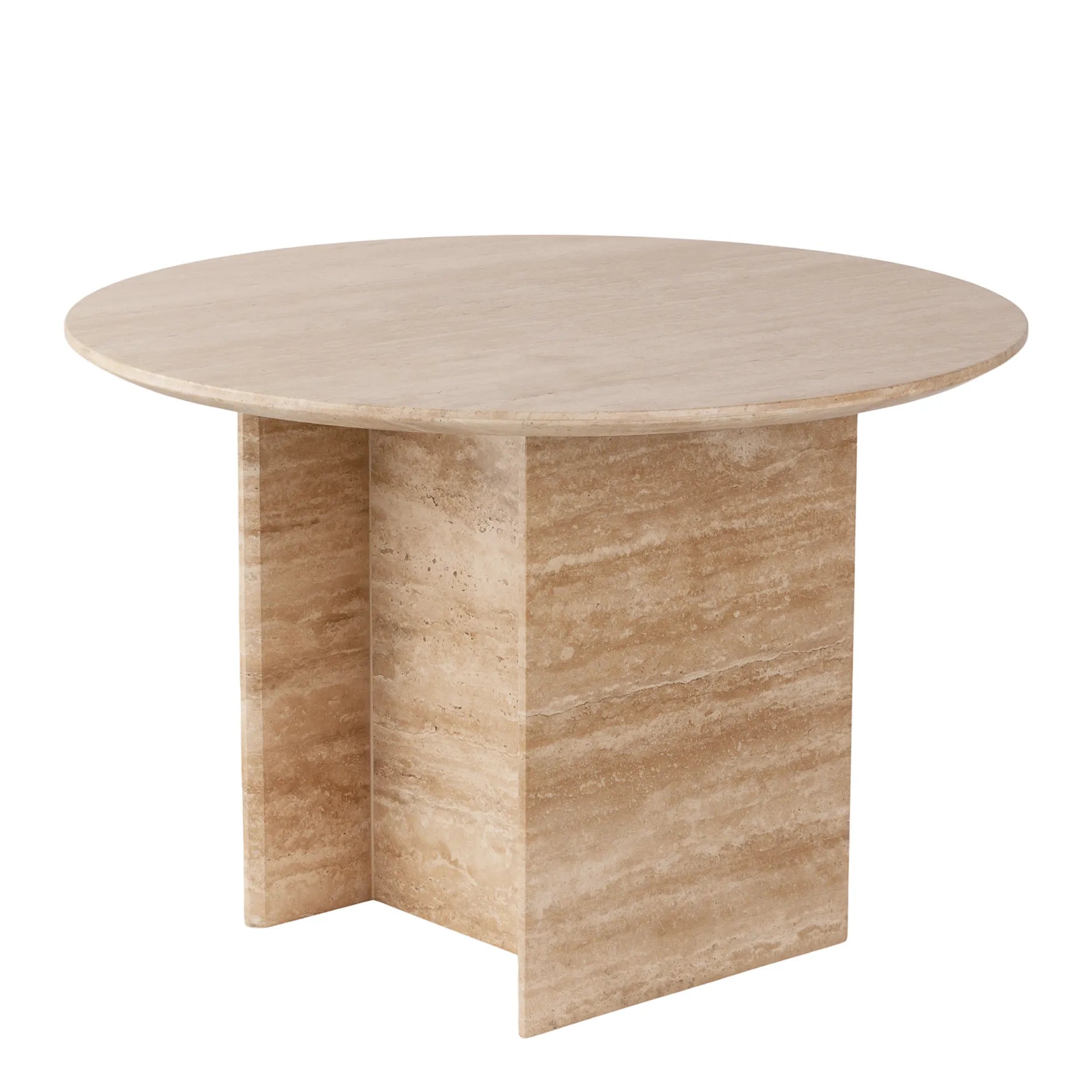 GALILEO rundt travertin sten sofabord Ø65 cm